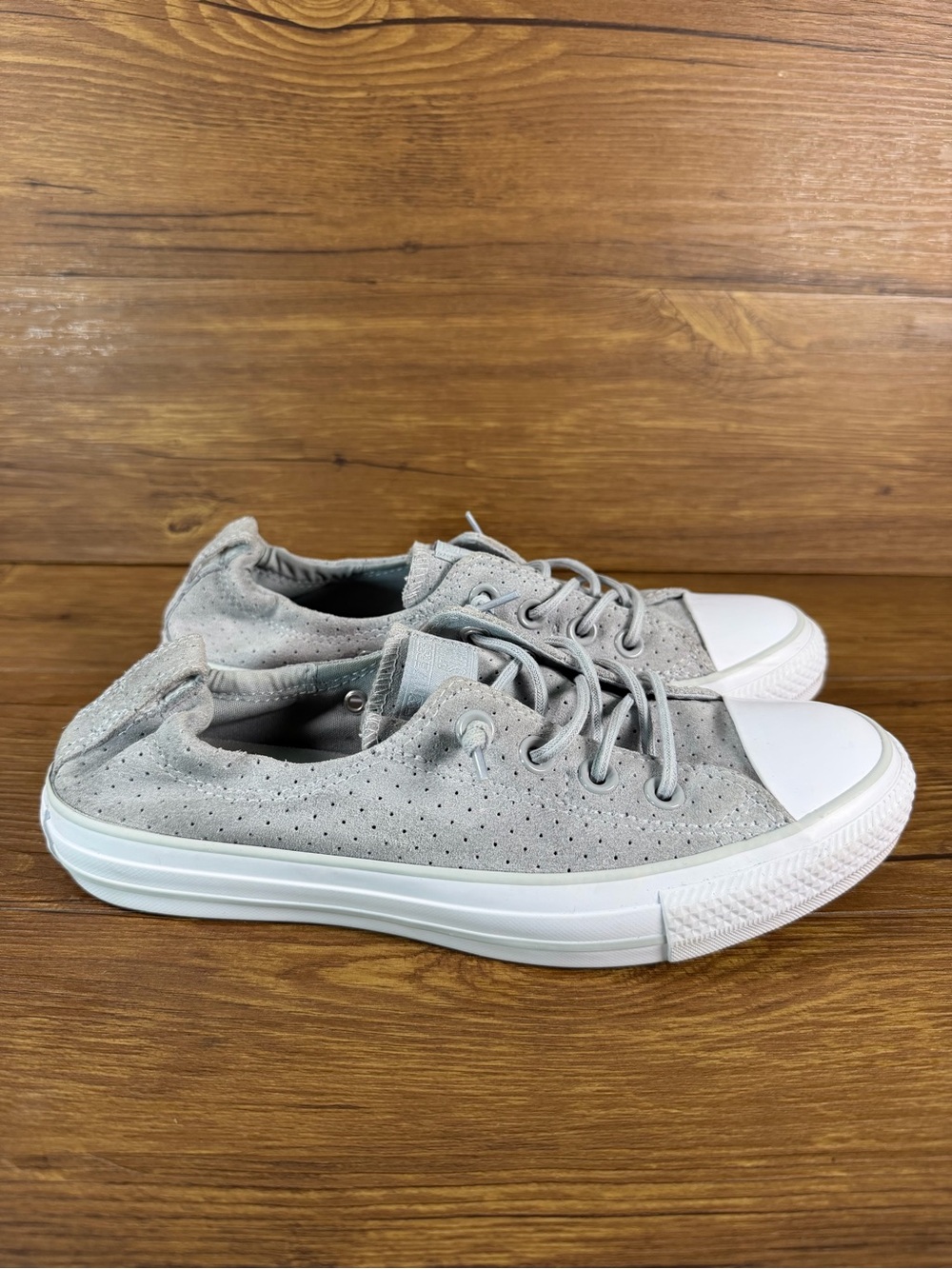 CONVERSE ‘Shoreline’ Suede Perforated Sneakers Women’s Size 8 Shoes - Picture 10 of 10